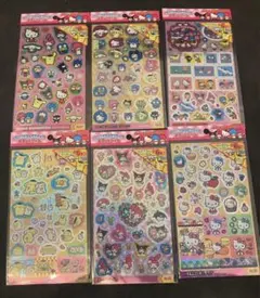 サンリオキャラクターズ　キラッとシール　ホログラムシール　6点セット