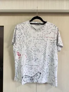 は*も様 Desigual 文字と蝶のプリントTシャツ Mのサムネイル