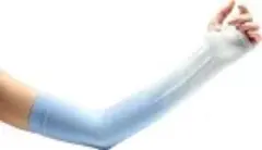 UVカットアームカバー グラレーション ライトブルー紫外線対策