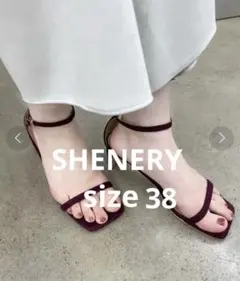 SHENERY　シーナリー　ブラック スエード サンダル ストラップ付き　36 SHENERY（シーナリー）の「ストラップサンダル（サンダル）」 - WEAR