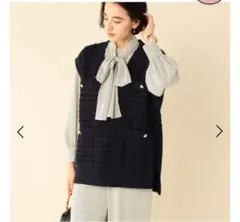 NOLLEY'S ツイード柄Vネックベスト　ネイビー