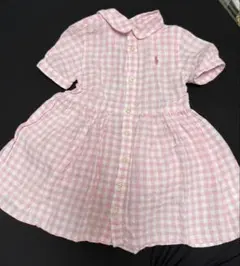 ラルフローレン　ピンクチェックワンピース