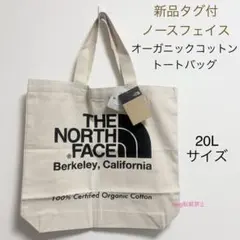 新品タグ付　ノースフェイス　 【オーガニックトートバッグ】ナチュラルブラック