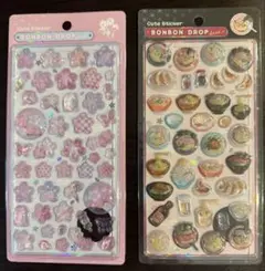 【正規品】ボンボンドロップシール　和柄　桜　ラーメン