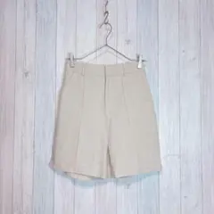 【RETROGIRL】ショートパンツ ベージュ センターライン ウエスト後ろゴムのサムネイル