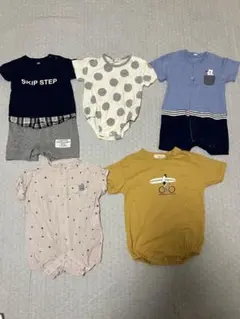 男の子 夏服 ロンパース カバーオール 70cm 80cm