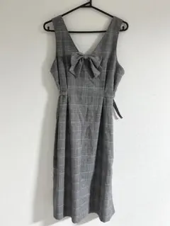 Discoat チェック柄ロングスカート