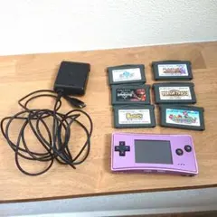 ゲームボーイミクロ パープル 本体とゲーム6本セット