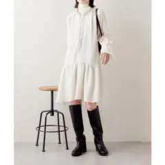 【mystic】ジョーゼットフリルミニワンピース