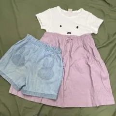 ミッフィーワンピース ショートパンツ 110 ポケットあり