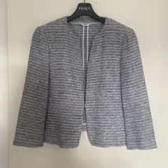 【美品】ANAYI　ツイードジャケット　ノーカラー　現行タグ　38
