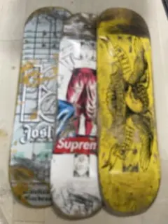 Josh & Supreme スケートボードデッキ 3枚セット　ステッカー1枚