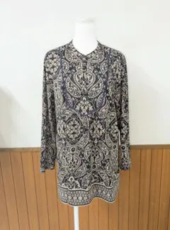 PISANO ペイズリー柄 長袖チュニックワンピース　U0114