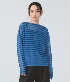 【未使用品】　ORCIVAL シースルー ボートネック長袖カットソー