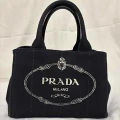 PRADA プラダ カナパ 2WAY キャンバス ショルダーバッグ ブラック
