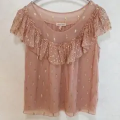 Rebecca Taylor ピンク ノースリーブ ブラウス 4