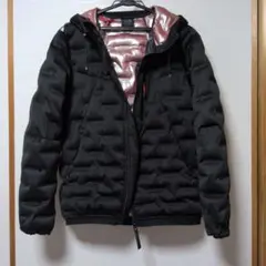 FieldCore フード付き ブラックダウンジャケット L