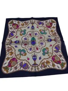 TRUSSARDI ハンカチ 3点まとめ売り 華やか ゴールド系 クラシック柄