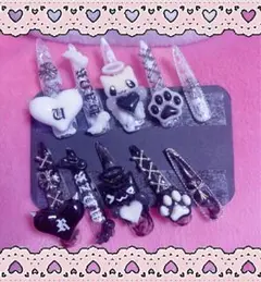 ‪‪❤︎‬現品❤︎量産型 地雷系 ゴテゴテ マーブル 平成女児 クロムハーツ 58番