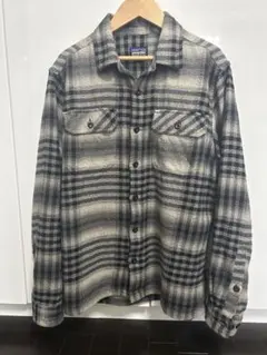 【レア】パタゴニア フィヨルド フランネル シャツ ブラック グレー チェック