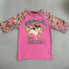 ヒスミニ⭐︎ユニコーン夏用半袖Tシャツ⭐︎ピンク/90cm/HYSTERICS五分袖のサムネイル