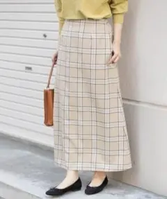 未使用 サニーレーベル アーバンリサーチ Aライン チェックロングスカート F