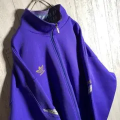 【超人気】デサント製 adidas ジャージ トラックジャケット　トレフォイル