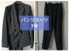 【大幅値下げ】ニッセン ストライプ パンツスーツ 7号 股下72cmのサムネイル