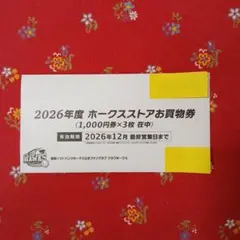 2026年度 ホークスストアお買物券 9,000円分 ホークスストア 商品券 9枚セット - メルカリ