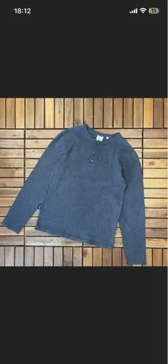AVIREX デイリー ヘンリーネック リブTEE 長袖 Tシャツ 無地
