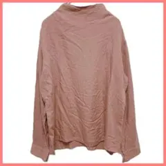 UNIQLO タグ付 ボトルネック レーヨンブラウス バックボタン イージーケア