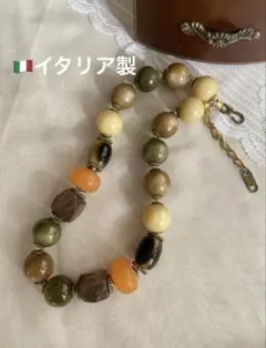 イタリア製 多色ビーズネックレス　ヴィンテージ