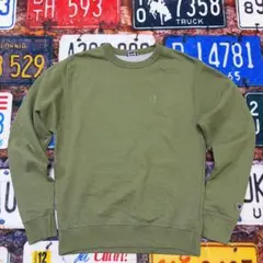 h*a様 Champion ワンポイント スウェット カーキ トレーナー 古着