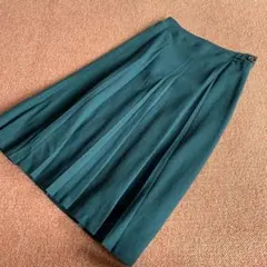 ダークグリーン プリーツスカート サイズ36