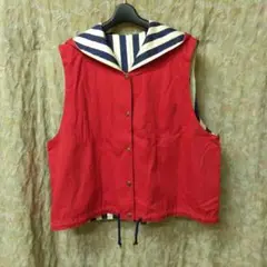 ハンドメイド　リバーシブルパーカー　ベスト