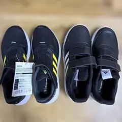 値下げ中　　adidas ブラック/イエロー スニーカー　2足セット