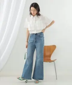 Ray BEAMS　 ティアード クロップド シャツ