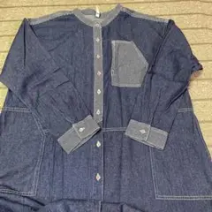 koti koti デニム 長袖シャツワンピース