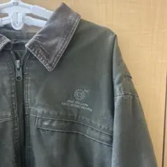 古着 ダークグリーン コーデュロイ襟 ジャケット
