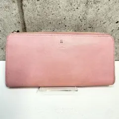あ*い様 ランバンオンブリュー ホットピンクレザー長財布 コーナーファスナー