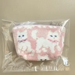 フェイラー　モフモフネコチャン　舟型ポーチ S 新品未使用