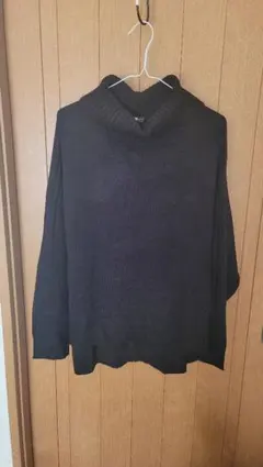 Vanilla studio 黒 タートルネック ニットセーター 長袖