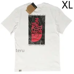 ノースフェイス tシャツ 半袖 バーティカル TG WH 白 黒 海外XLサイズ