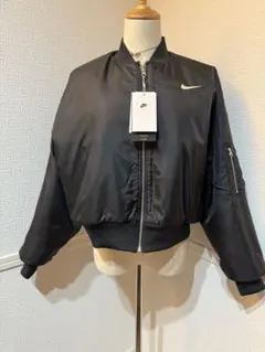新品 NIKE リバーシブル ジャケット アウター ファージャケット 黒 M