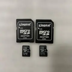 Kingston 64GB microSDXCカード + アダプター2セット