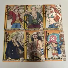 ONE PIECE Cool Gold Card 森永ウエハース 6枚セット - メルカリ