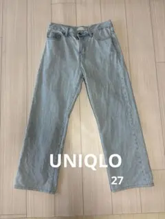 【UNIQLO】ストレートデニム(裾直しあり)股下66.5
