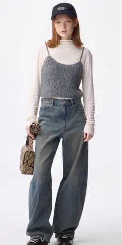 GU 2ピースビスチェセットワンピース L グレー ※ビスチェのみ