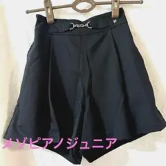 ☆値下げ☆メゾピアノジュニア　黒 プリーツデザイン ハーフパンツ　140cm