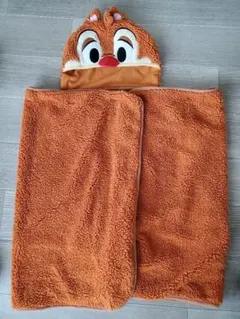 ディズニー　チップとデール　4way　ポンチョ　ブランケット　ボレロ　クッション